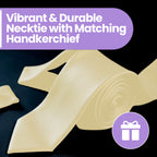 Ivory Tie and Handkerchief
