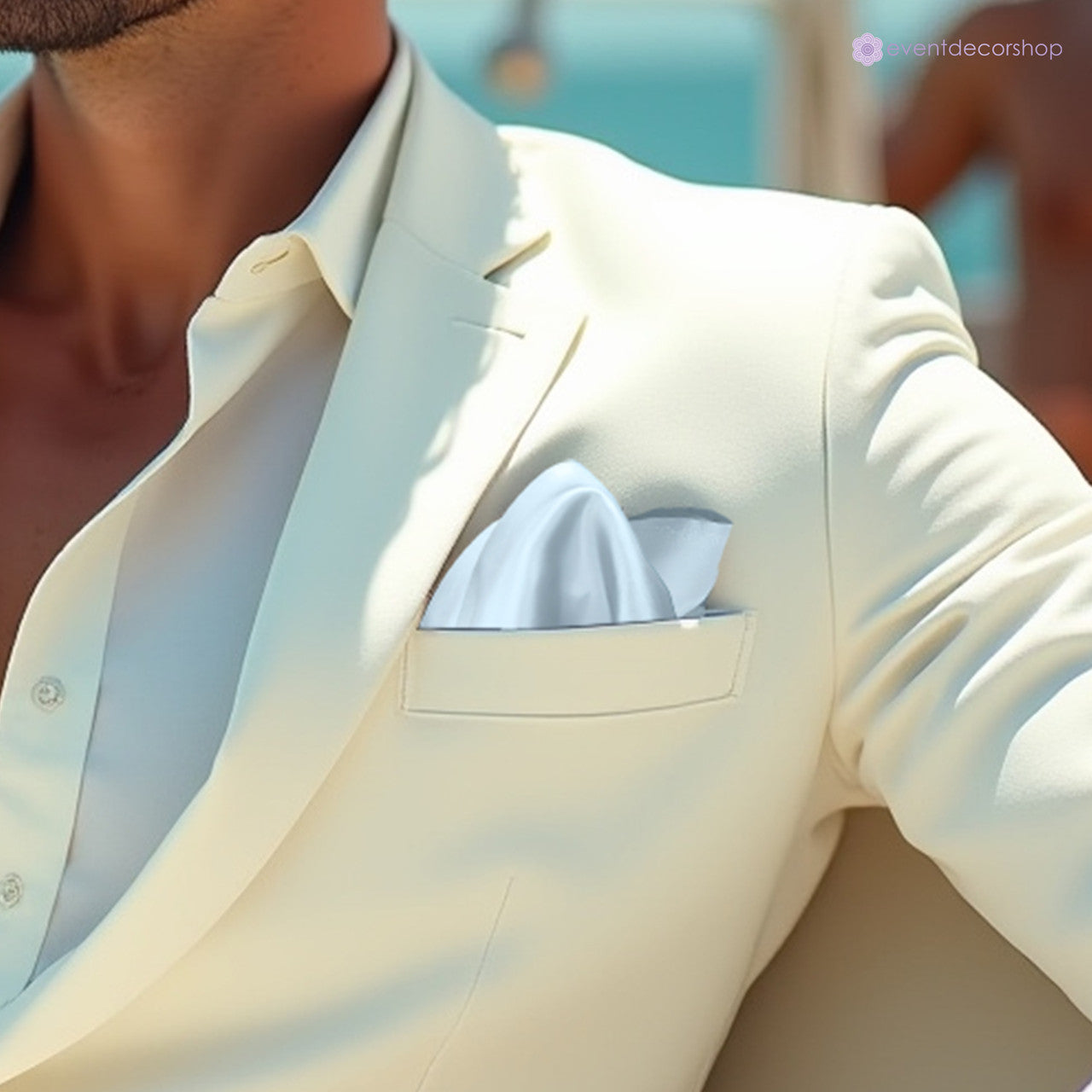 Pocket Square Handkerchief - Sky Blue