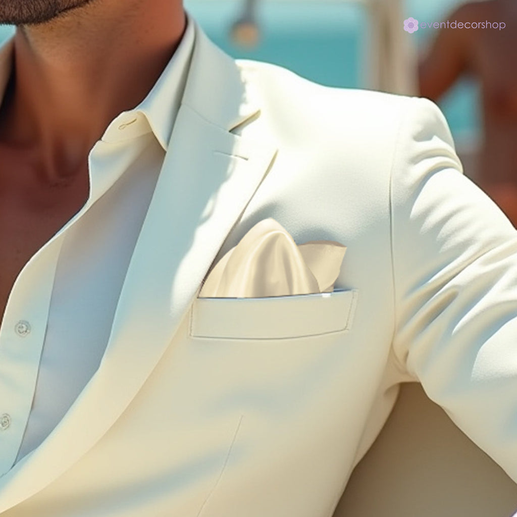 Pocket Square Handkerchief - Beige