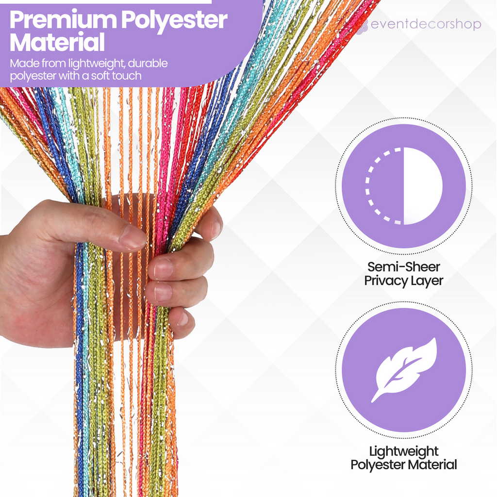 String Curtain Panel - Multicoloured