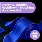 Royal Blue Tie and Handkerchief