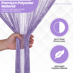 String Curtain Panel - Light Purple