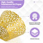 25x Laser Cut Cupcake Wrappers - Gold