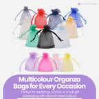 Organza Bags - 7cm x 9cm - 100pcs - Mixed Colours