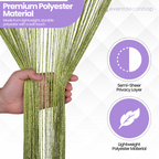 String Curtain Panel - Green