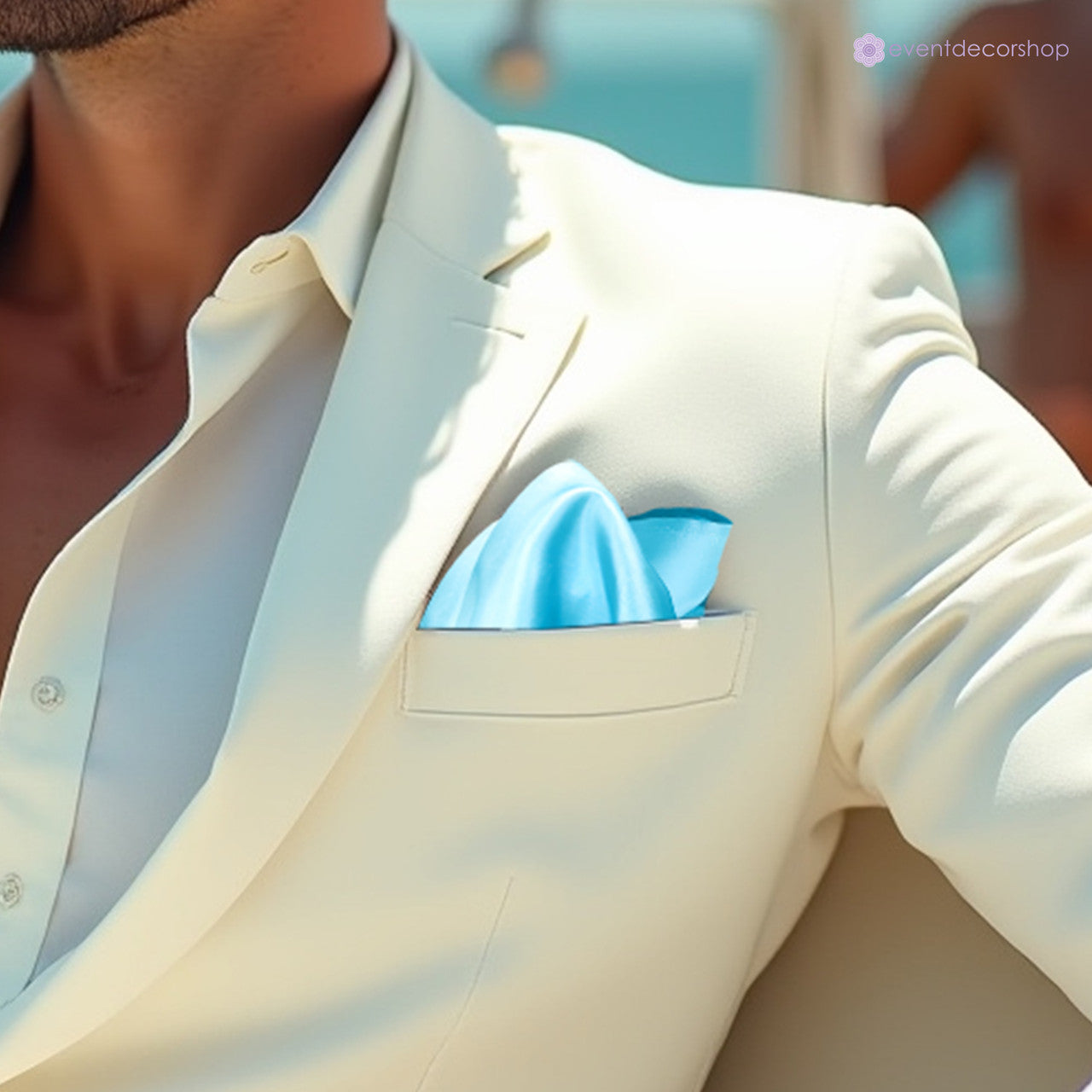 Pocket Square Handkerchief - Aqua
