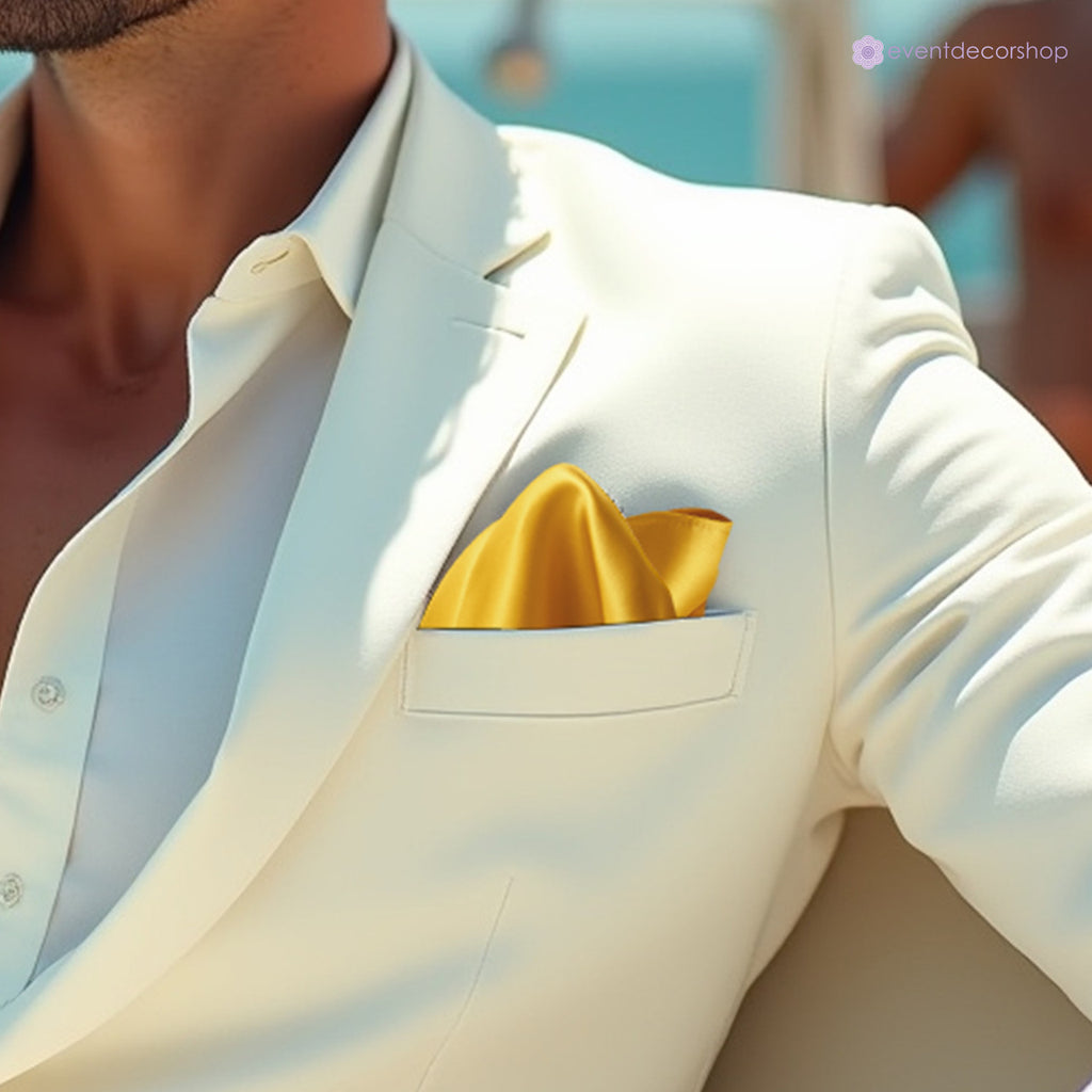 Pocket Square Handkerchief - Gold