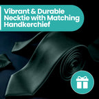 Dark Green Tie and Handkerchief