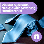 Sky Blue Tie and Handkerchief