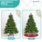 Snowflake Design Velvet Christmas Tree Skirt – 1M