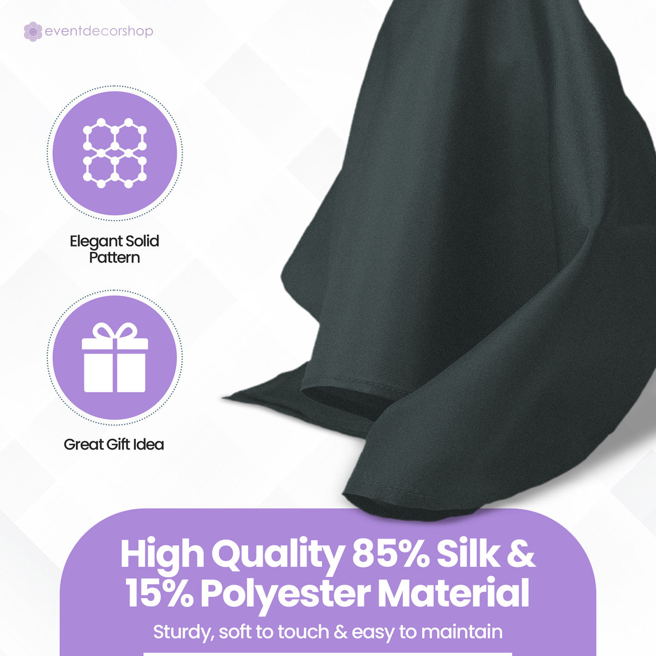 Pocket Square Handkerchief - Dark Grey