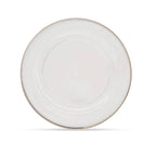 13" Round Charger Plate - Clear with Silver Trim