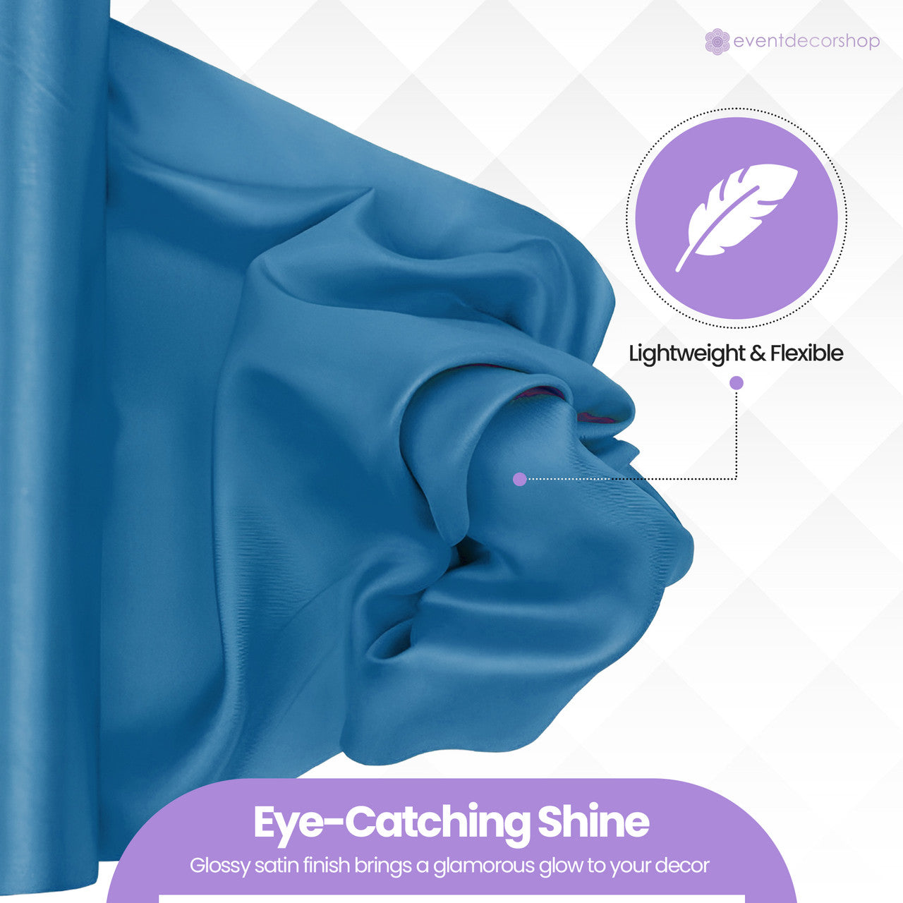 Satin Roll - Aqua Blue