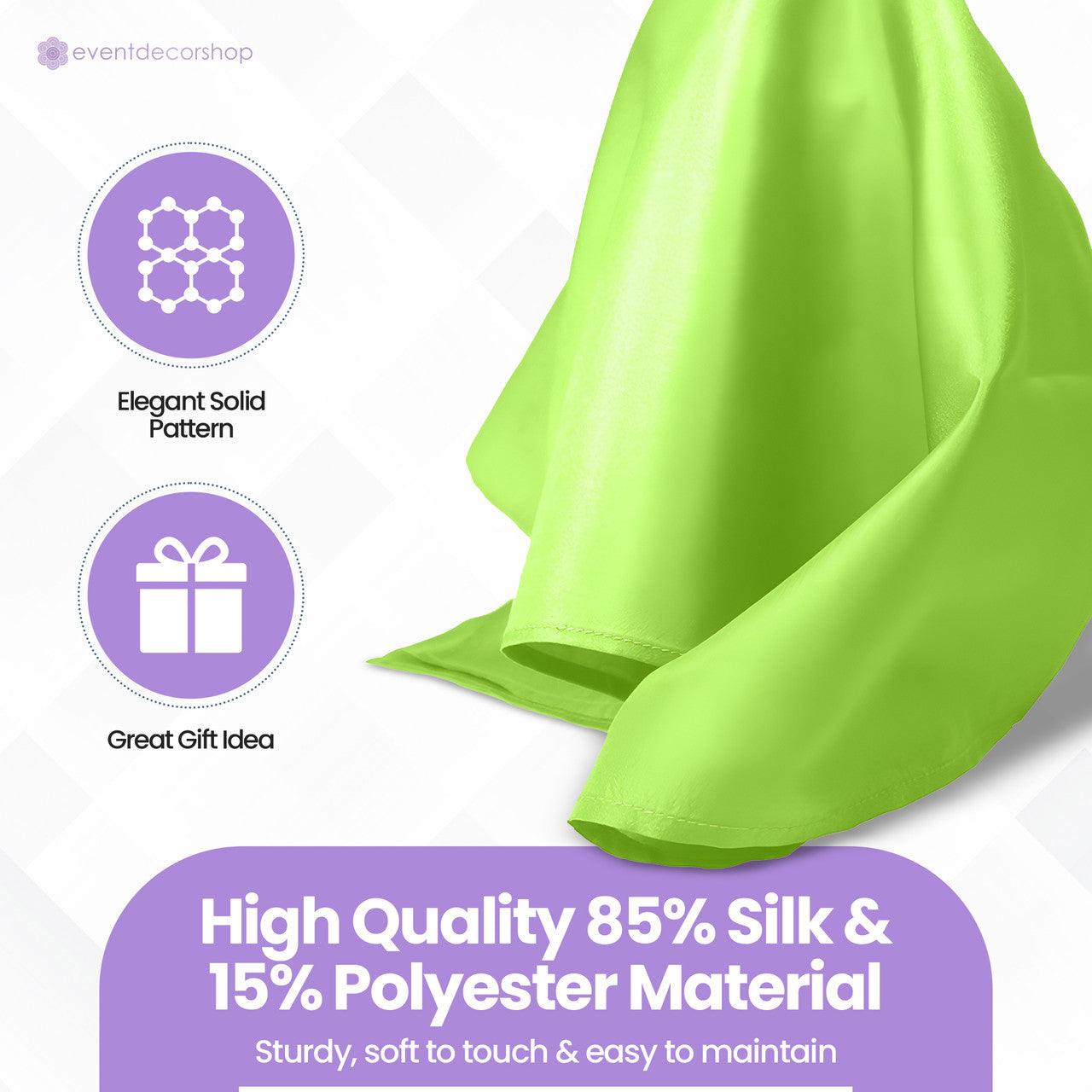 Pocket Square Handkerchief - Lime Green