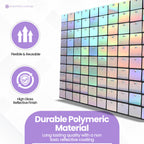 Square Sequin Wall Backdrop Panels - Rainbow