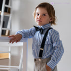 Kids Braces with Bow Tie - 25mm - Red