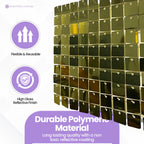 30x30cm Sequin Wall Panel - Gold