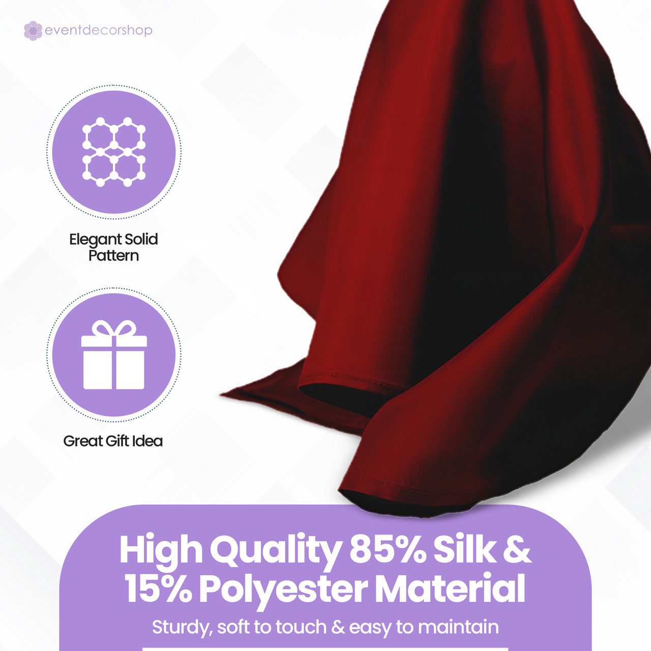 Pocket Square Handkerchief - Burgundy