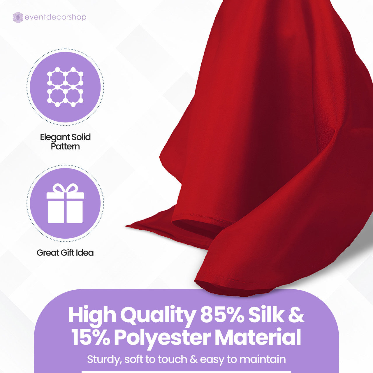 Pocket Square Handkerchief - Dark Red