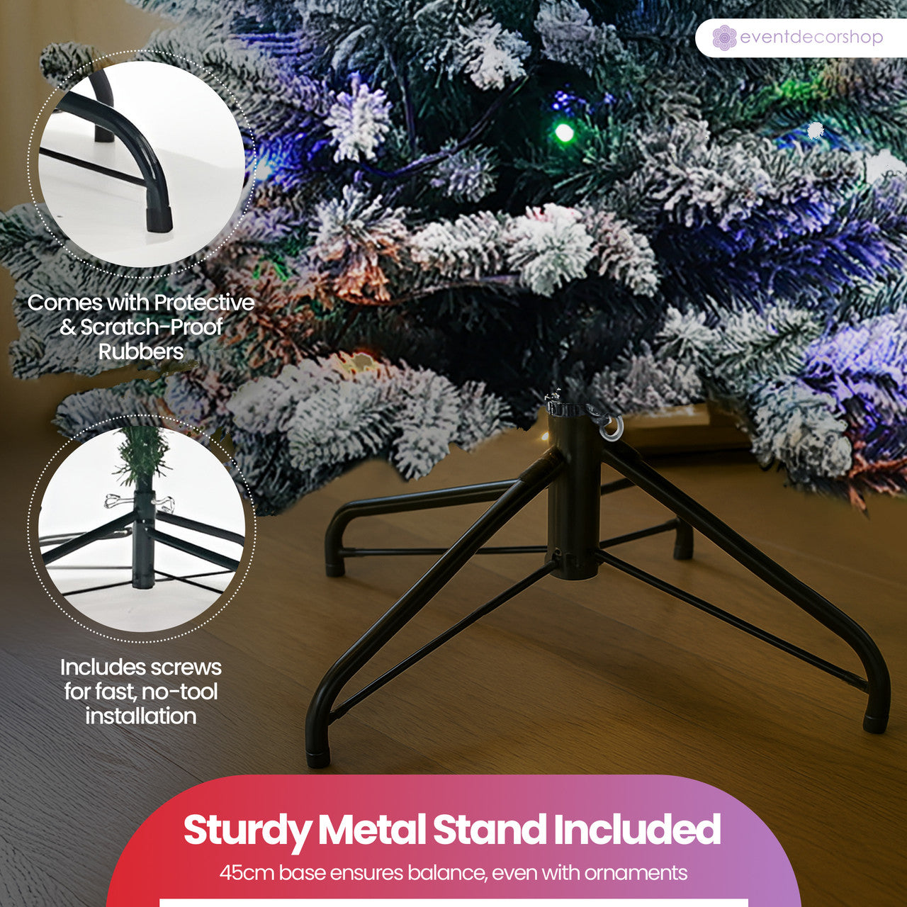 Frosted Whisper Slim Christmas Tree with Warm White Lights - 4ft/5ft/6ft