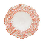 13" Round Charger Plate - Crackled Rose Gold