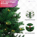 Evergreen Christmas Tree with Warm White Lights - 4ft/5ft/6ft