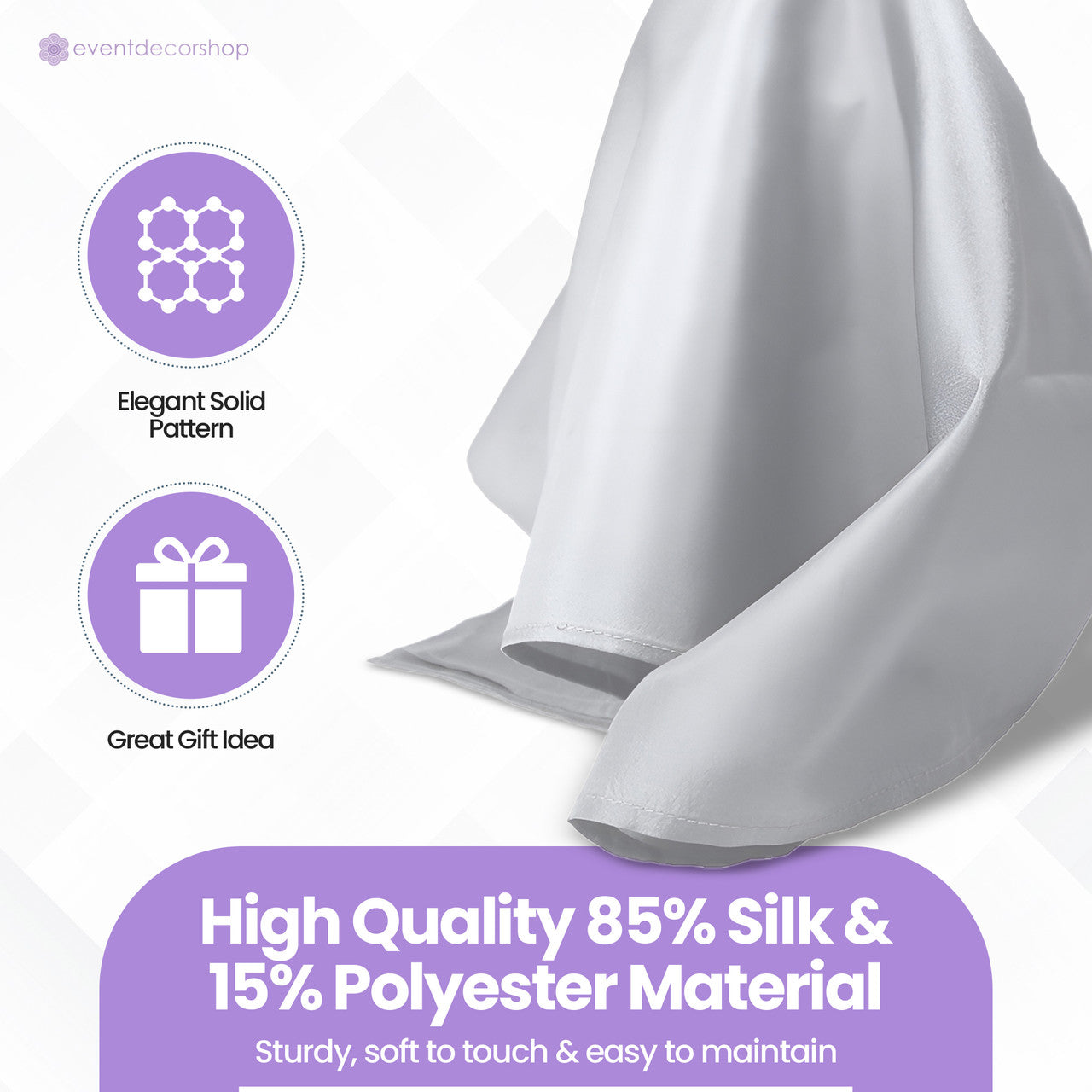 Pocket Square Handkerchief - Silver