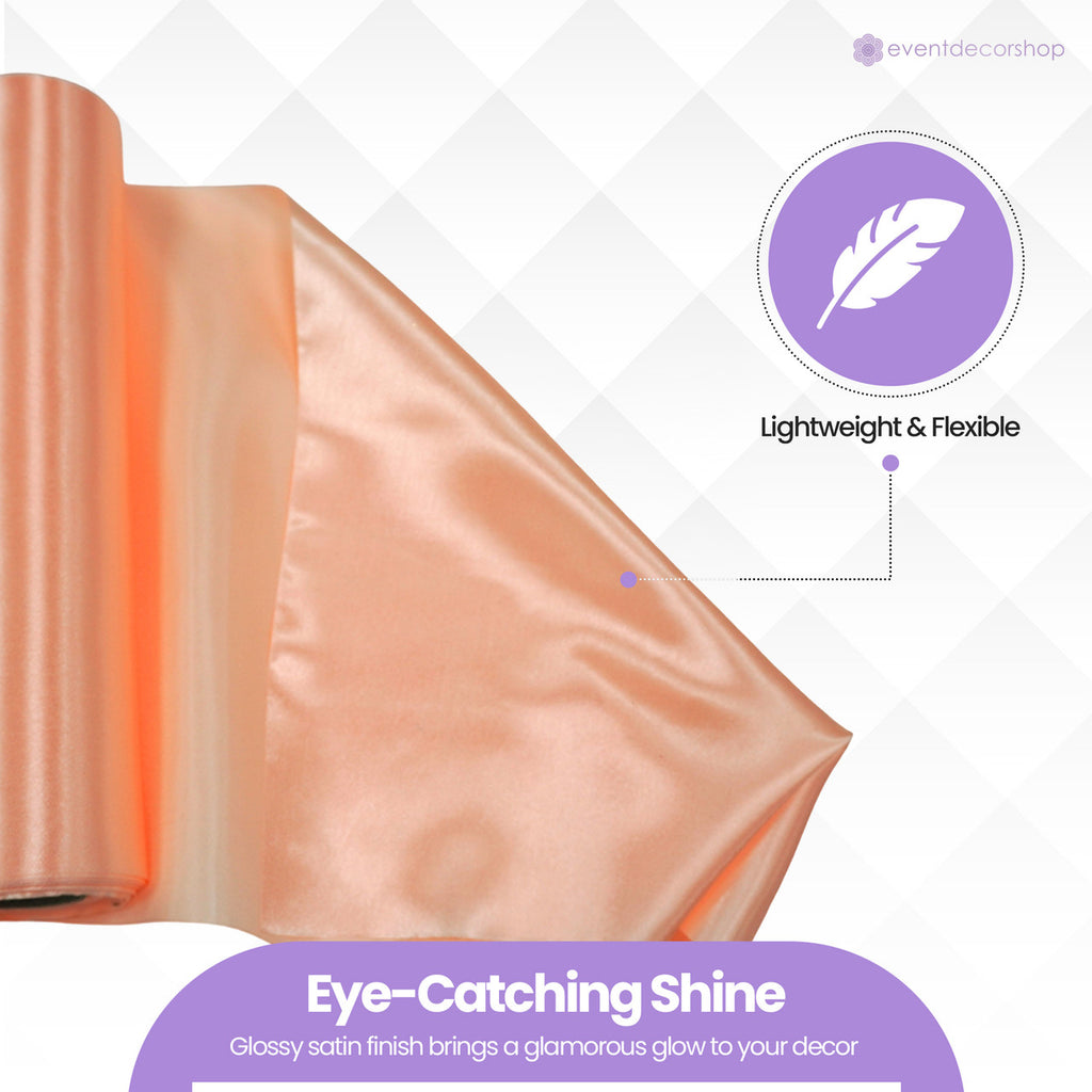 Peach Satin Fabric Roll