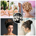 Pearl Flower Hair Pins (10pcs) - Clear