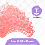 25x Laser Cut Cupcake Wrappers - Red