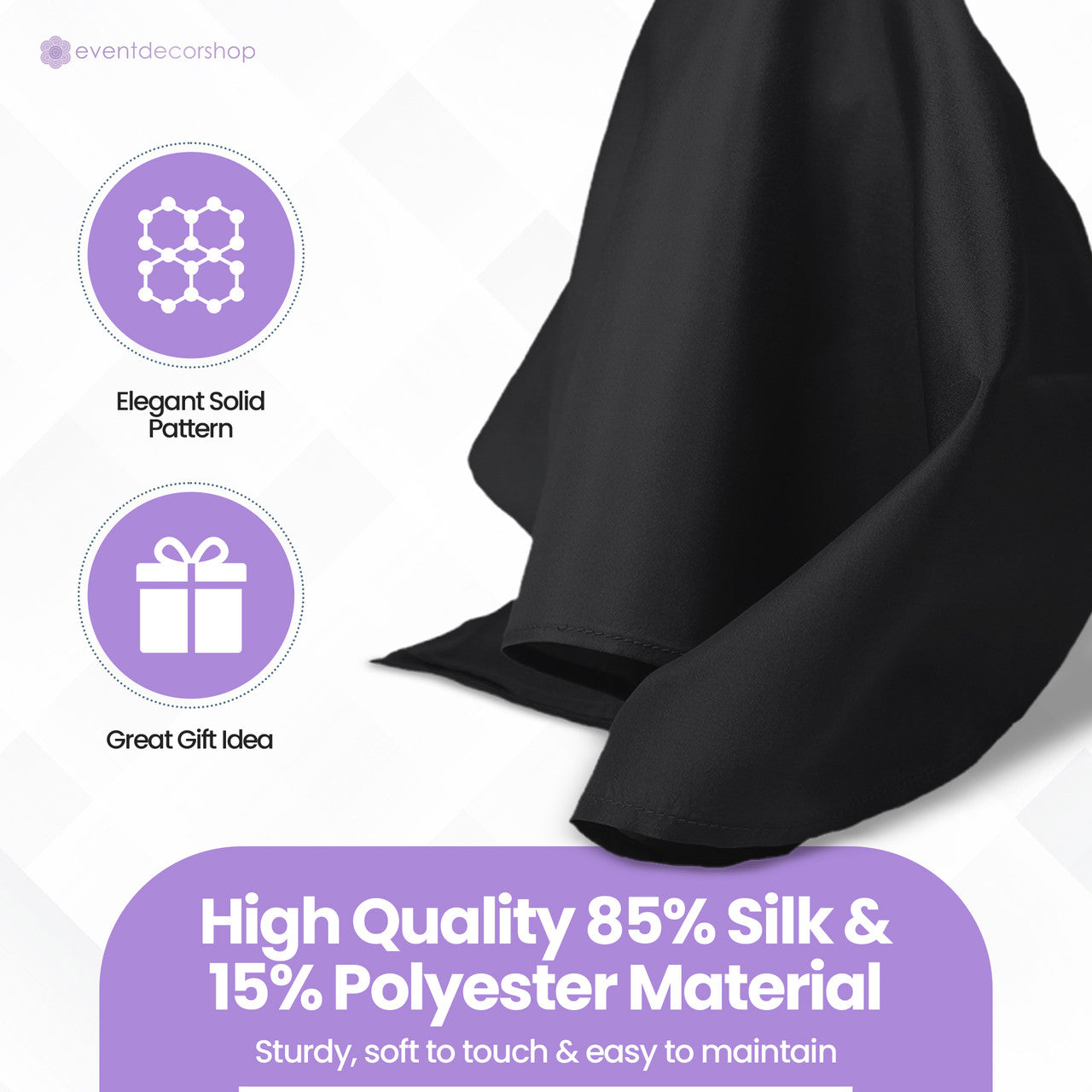 Pocket Square Handkerchief - Black