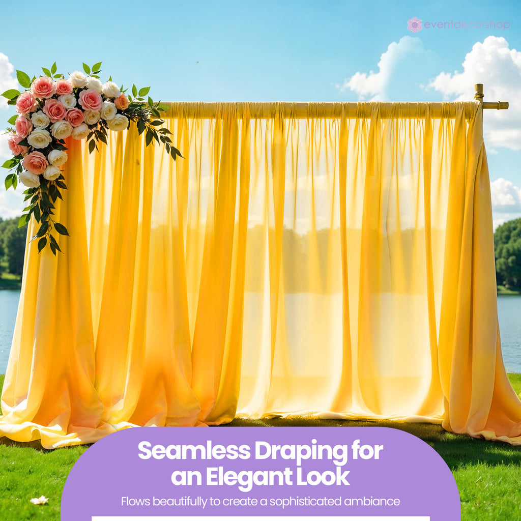 100GSM Ice Silk Photography Backdrop (No Swag) - Gold
