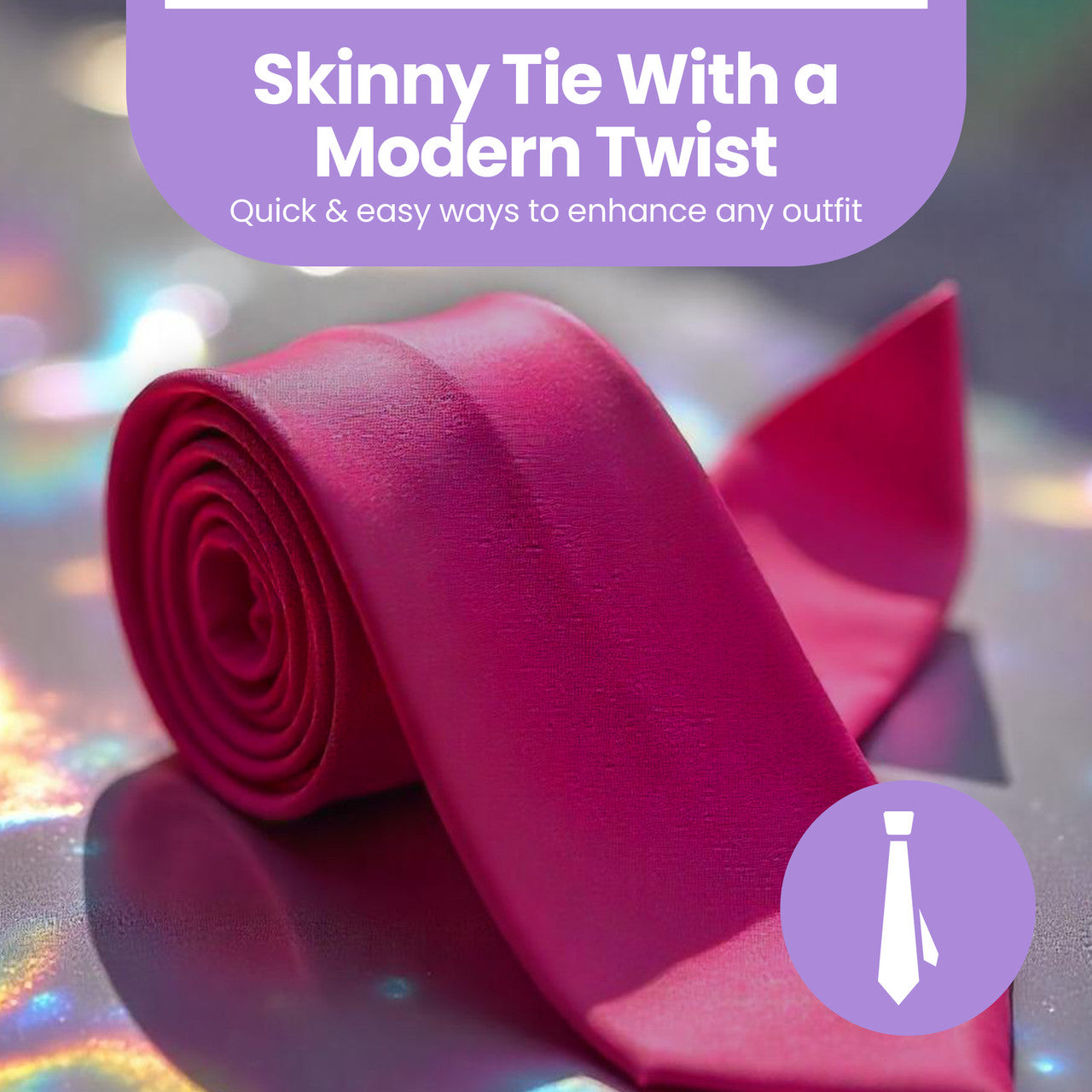 Hot Pink Tie and Handkerchief