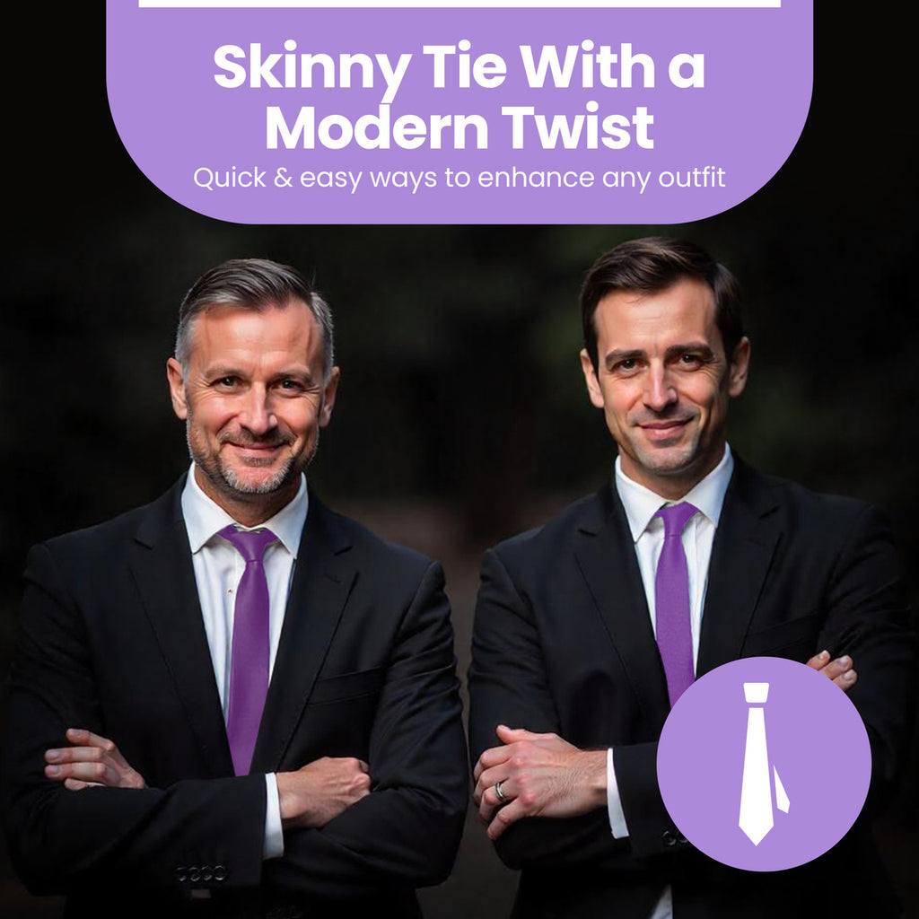 Purple Tie and Handkerchief