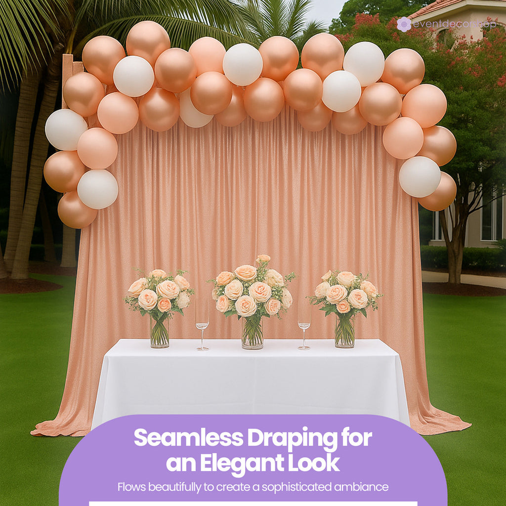 100GSM Ice Silk Photography Backdrop (No Swag) - Rose Gold