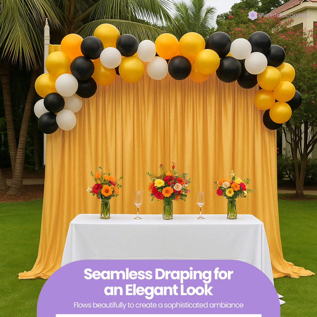 100GSM Ice Silk Photography Backdrop (No Swag) - Gold