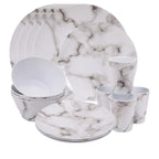 Marble Design Melamine BBQ and Party Set - 16pcs
