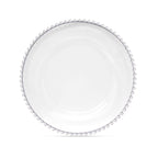 Round Charger Plate - Clear with Clear Beads x 6