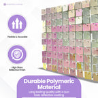 30x30cm Sequin Wall Panel - Iridescent Pink