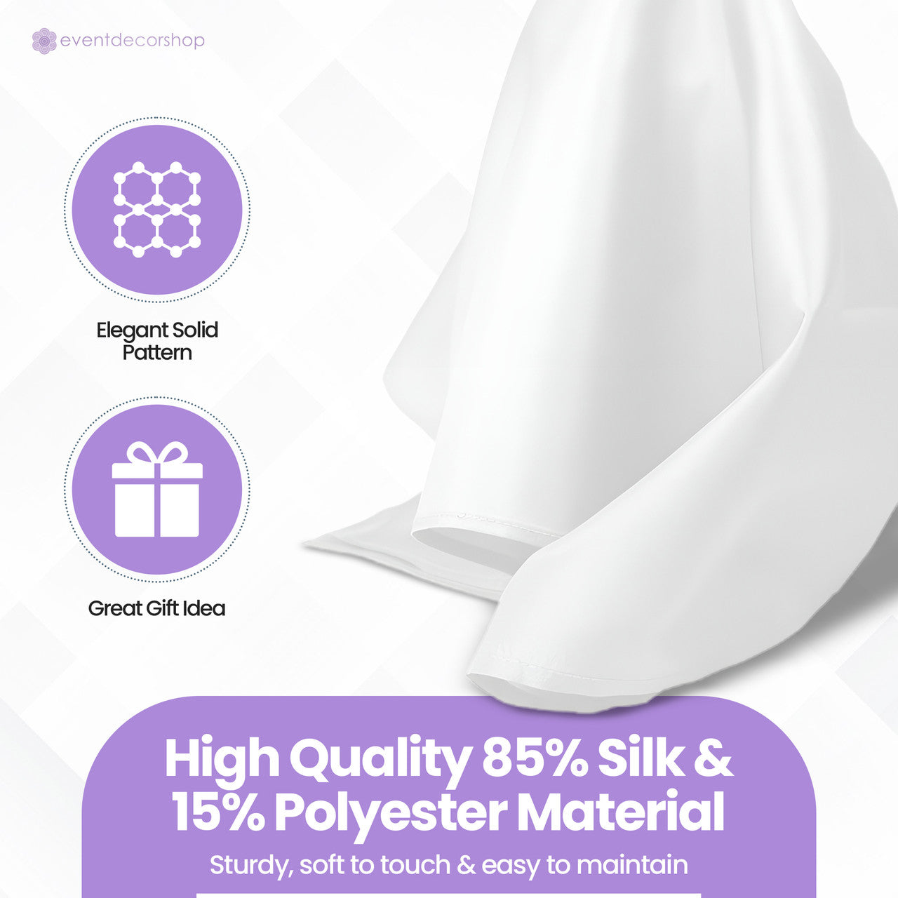 Pocket Square Handkerchief - White