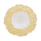 13" Round Charger Plate - Crackled Gold
