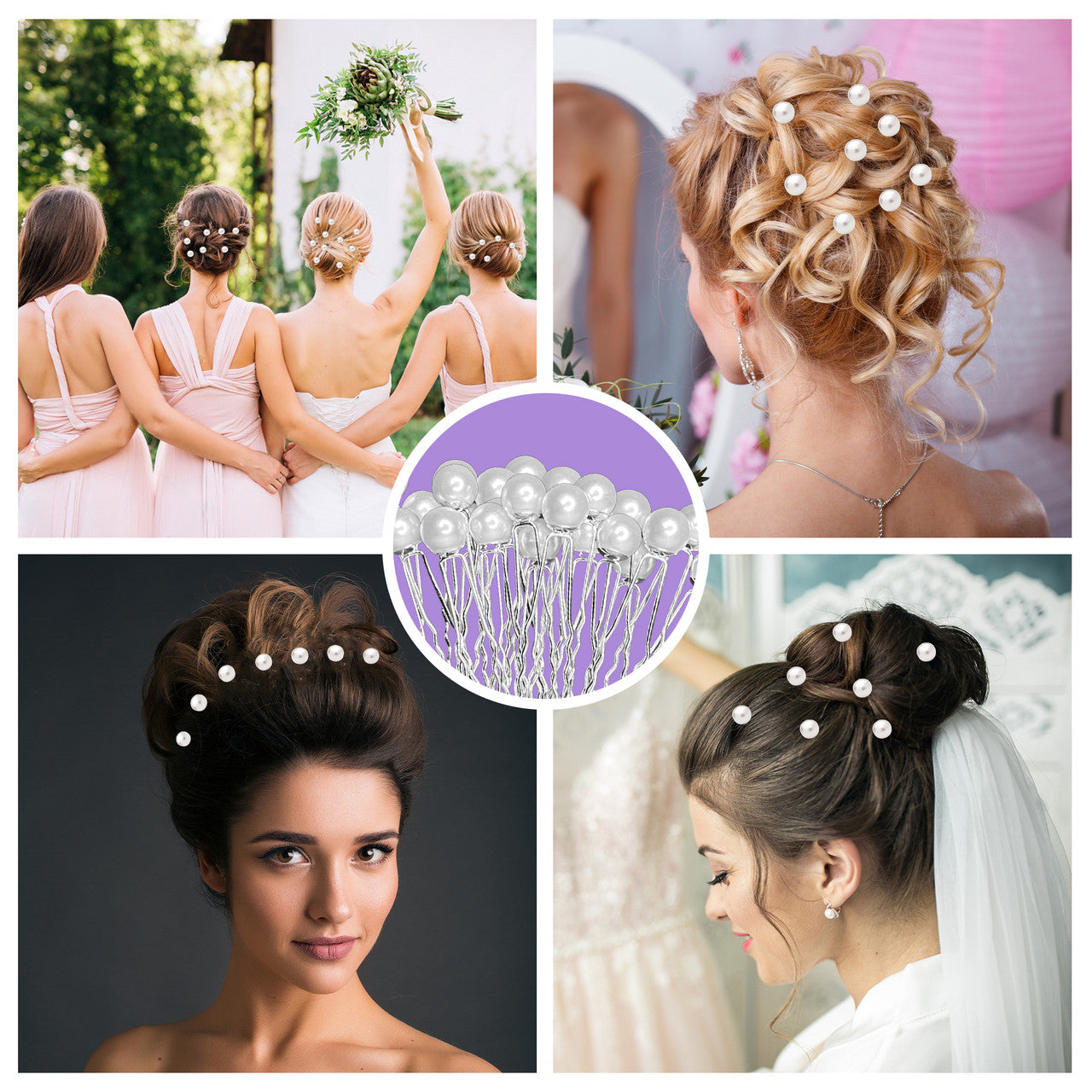 Elegant Large 10mm Pearl Head Hair Pins
