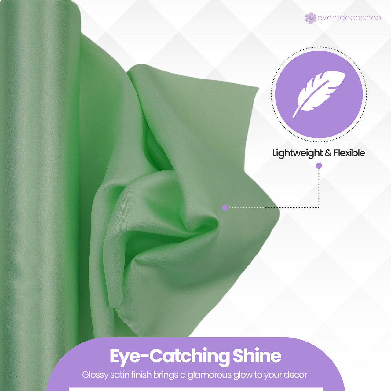Satin Roll - Aqua Green