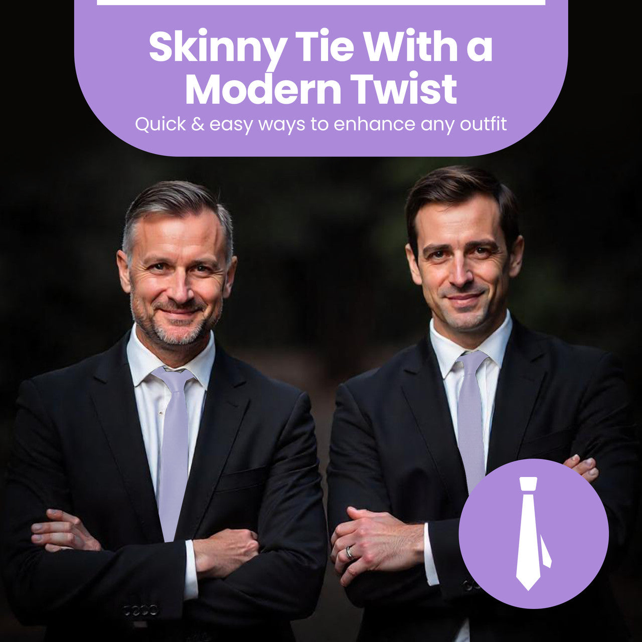 Lilac Purple Tie and Handkerchief