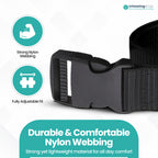 Webbing Canvas Belt with Plastic Clip Buckle - Black