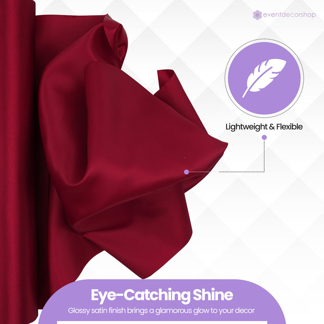 Satin Roll - Burgundy