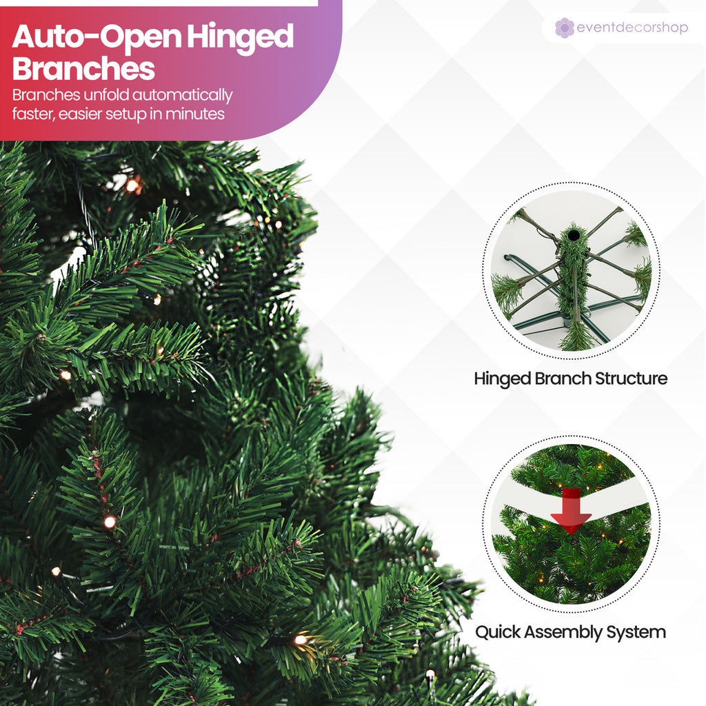 Alpine Christmas Tree with Warm White Lights - 4ft/5ft/6ft