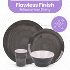Grey Swirl Design Melamine BBQ and Party Set - 16pcs