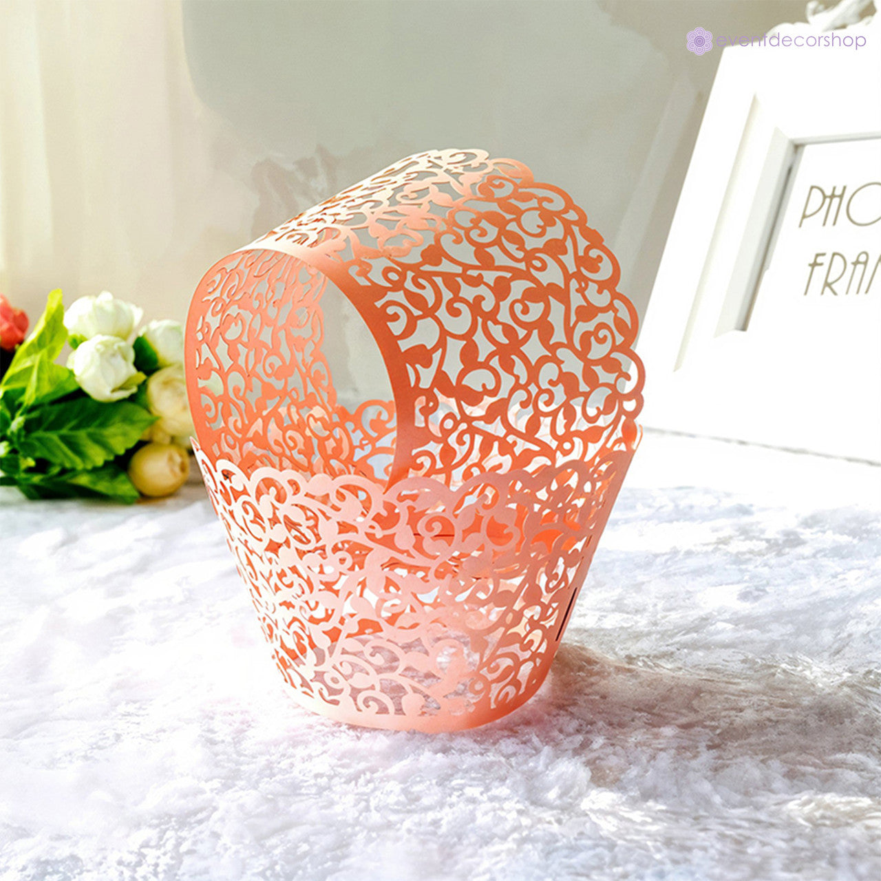 25x Laser Cut Cupcake Wrappers - Red