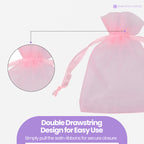 Organza Bags - 7cm x 9cm - 100pcs - Pink